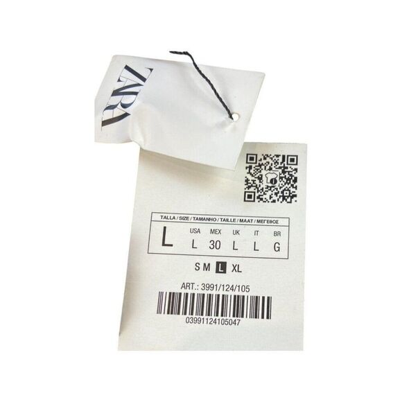 Zara Womens Cardigan Sweater Size L Black White Striped Gold Button 3991/124 NWT - Picture 6 of 9